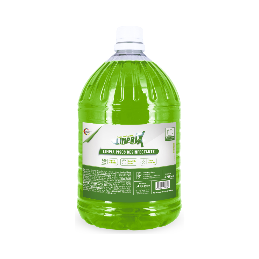 LIMPIA PISOS DESINFECTANTE MANZANA VERDE LIMPRIX 3.785 ML